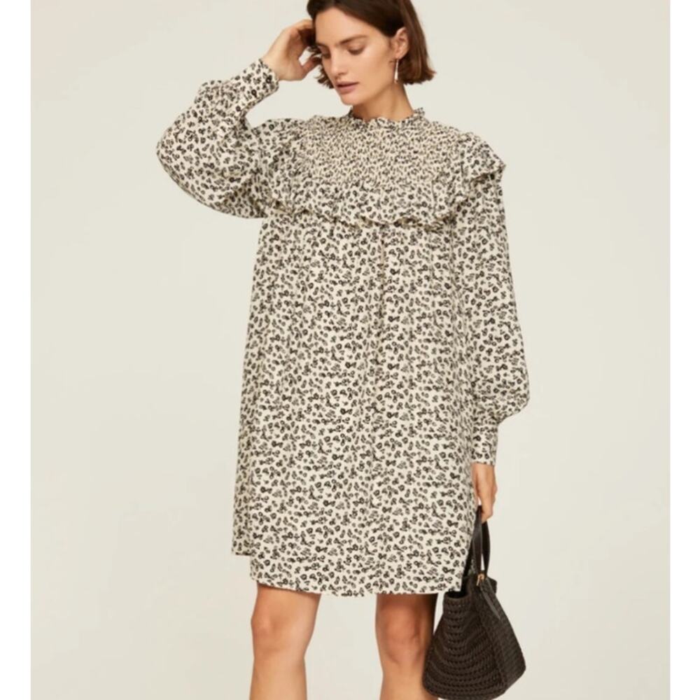 Scotch & Soda Short Flowy Dress with Smock and Frill Detail Women's L NWT